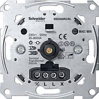MTN5139-0000 Механизм поворотного светорегулятора-переключателя Schneider Electric коллекции Merten, 600 Вт, скрытый монтаж, MTN5139-0000