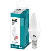 LLE-C35-9-230-40-E14 Лампа LED C35 свеча 9Вт 230В 4000К E14 IEK