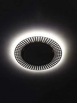 Б0037387 DK LD29 WH/BK Светильник ЭРА декор cо светодиодной подсветкой GX53, белый/черный (30/720)  - фотография 4
