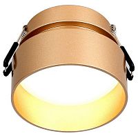 2885-1C Inserta врезной светильник D80*H60, cutout:D65, 1*GU10LED*7W, excluded; врезной светильник золотого цвета, зазор между плафоном и поверхностью потолка оставляет оригинальный световой эффект, лампу можно менять