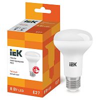 LLE-R63-8-230-30-E27 Лампа LED R63 рефлектор 8Вт 230В 3000К E27 IEK