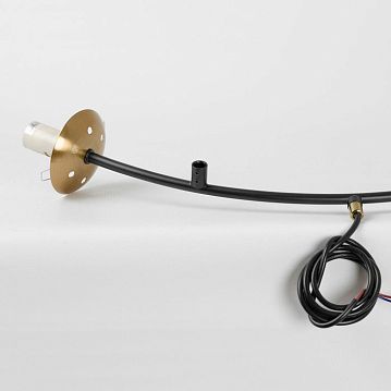 LSP-8891 Линейно-подвесной светильник, цвет основания - черный, плафон - стекло (цвет - серый), 4х40W E14  - фотография 4