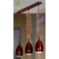 COLLINA Подвесной светильник, цвет основания - красный, плафон - металл (цвет - красный), 3x6W E14, GRLSQ-0716-03