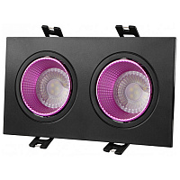 DK3072-BK+PI DK3072-BK+PI Встраиваемый светильник, IP 20, 10 Вт, GU5.3, LED, черный/розовый, пластик