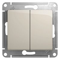 GSL000965 Переключатель 2-клавишный Systeme Electric GLOSSA, скрытый монтаж, молочный, GSL000965 GSL000965 Переключатель 2-клавишный Systeme Electric GLOSSA, скрытый монтаж, молочный, GSL000965