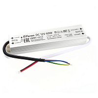 48056 Трансформатор электронный для светодиодной ленты 60W 12V IP67 (драйвер), LB007