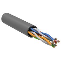 LC1-C5E04-111 ITK Кабель связи витая пара U/UTP, кат.5E 4х2х24AWG solid, PVC, 305м, серый