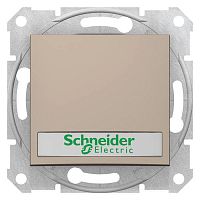 SDN1600368 Выключатель 1-клавишный кнопочный Schneider Electric SEDNA с подсветкой, скрытый монтаж, титан, SDN1600368