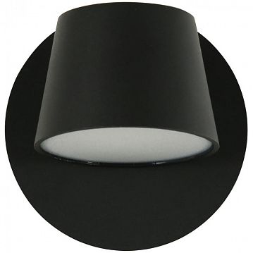 1854-1W Deckel настенный светильник D120*W120*H120, 1*LED*6W, 480LM, 3000K, included; металл окрашен в черный цвет, 1854-1W  - фотография 2