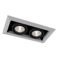 DL008-2-02-W Downlight Metal Modern Встраиваемый светильник, цвет -  Белый, 2х50W GU10