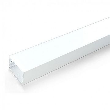 10373 Профиль алюминиевый Линии света накладной, белый, CAB257 с матовым экраном, 2 заглушками, 4 крепежами в комплекте  - фотография 3