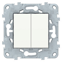 NU521118 Выключатель 2-клавишный Schneider Electric UNICA NEW, скрытый монтаж, белый, NU521118 NU521118 Выключатель 2-клавишный Schneider Electric UNICA NEW, скрытый монтаж, белый, NU521118