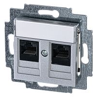 2CHH295118A6070 Розетка компьютерная 2xRJ45 ABB LEVIT, скрытый монтаж, серебро, 2CHH295118A6070 2CHH295118A6070 Розетка компьютерная 2xRJ45 ABB LEVIT, скрытый монтаж, серебро, 2CHH295118A6070