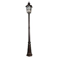 Bristol уличный светильник W230*H2470, 1*E27*60W, IP44, excluded; металл кофейного цвета, стекло дымчатое