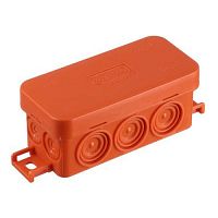 43154HF JBL090 Коробка огн. E110, о/п 90х42х40мм, без галогена, 10 вых., IP55, 4P, (0,15-2,5 мм2), цвет оранж. Экопласт