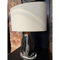 0000375-602/WH настольная лампа, белый абажур, декор – платиновый фарфор, 1x40w E27, 0000375-602/WH