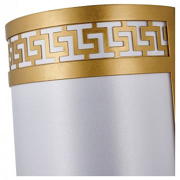 4011-2W Exortivus настенный светильник D115*W180*H485, 2*E14*40W, excluded; каркас цвета античного золота, плафон из белой ткани, 4011-2W  - фотография 3