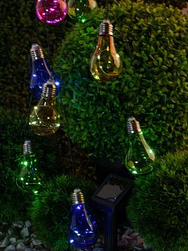 Б0038505 ERALM01-01 ЭРА Садовая гирлянда 10 подсвечиваемых  светодиодами лампочек (12/216)  - фотография 2