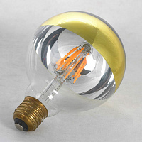 GF-L-2107 EDISSON Лампочки, цвет основания - бронзовый, плафон - стекло (цвет - прозрачный/золото), 1x6W E27