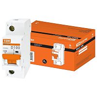 SQ0207-0011 Автоматический выключатель TDM Electric ВА47-100 1P 100А (D) 10кА, SQ0207-0011