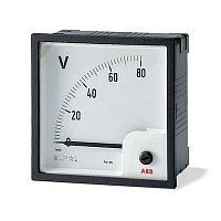 2CSG212130R4001 Вольтметр щитовой ABB VLM 100В DC, аналоговый, кл.т. 1,5, 2CSG212130R4001