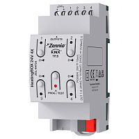 ZCL-4HT24 Актуатор отопительных систем KNX HeatingBOX 24V 4X, 4DO 1.0А @ 24VAC/DC, до 5 клапанов на выход, 4 термостата, до 10 логических функций, ручное управление, защита от короткого замыкания и перенапряжения, LED индикация, на DIN рейку, 2TE