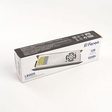 48009 Трансформатор электронный для светодиодной ленты 500W 12V (драйвер), LB009  - фотография 6