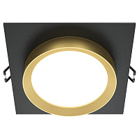 DL086-GX53-SQ-BG Downlight Hoop Встраиваемый светильник, цвет: Черный с Золотом 1x15W GX53