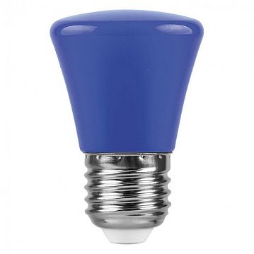 25913 Лампа светодиодная,  (1W) 230V E27 синий C45, LB-372  - фотография 2