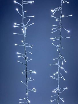 Б0047971 ENIN - WC ЭРА Гирлянда LED Мишура 3,9 м белый провод, холодный свет,  220V (24/576)  - фотография 5
