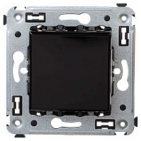 4402103 Выключатель 1-клавишный DKC AVANTI с подсветкой, скрытый монтаж, черный, 4402103