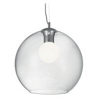 052816 NEMO CLEAR SP1 D40, подвесной светильник, цвет арматуры - хром, цвет стекла - прозрачный, 1 x 60W E27