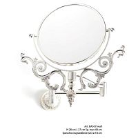 BA507/WALL Queen, настенное зеркало, цвет арматуры - состаренное серебро