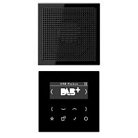 DABLS1SW Цифровое радио Jung LS 990, с дисплеем, электронный, скрытый монтаж, черный, DABLS1SW