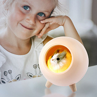 Б0052816 Детский ночник - светильник светодиодный ЭРА NLED-468-1W-P хомяк розовый, Б0052816