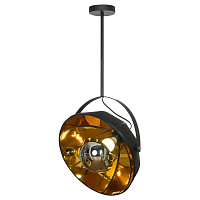 LSP-0556-C80 KLAMATH Потолочный светильник, цвет основания - черный, плафон - ткань (цвет - черный), 1x40W E27