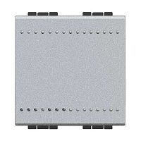 NT4001M2N Выключатель 1-клавишный BTicino LIVING LIGHT, скрытый монтаж, алюминий, NT4001M2N