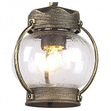 1498-1P Faro уличный светильник D140*H200/1200, 1*E27*60W, IP44, excluded; металл и гипс золотисто-коричневого цвета, прозрачное стекло  - фотография 3
