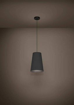 390132 390132 Подвесной светильник (люстра) PETROSA, 1X40W (E27), Ø280, сталь, черный / текстиль, черный  - фотография 2
