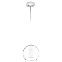 92761 92761 Подвес BOLSANO, 1х60W (E27), Ø200, сталь, хром/стекло, стекло сатиновое, 92761