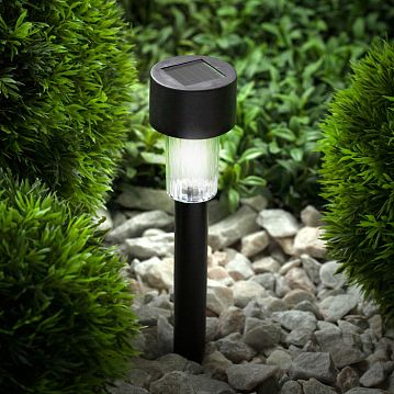 Б0018974 SL-PL30 ЭРА Садовый светильник на солнечной батарее, пластик, черный, 30 см (24/1320)  - фотография 2