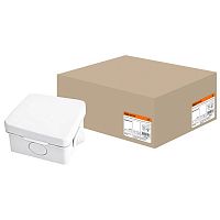 SQ1401-0111 Распаячная коробка ОП 65х65х50мм, крышка,  IP54, 4вх. TDM