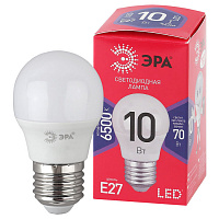 Б0045355 Лампочка светодиодная ЭРА RED LINE LED P45-10W-865-E27 R E27 / Е27 10Вт шар холодный дневной свет