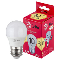 Б0050698 Лампочка светодиодная ЭРА RED LINE LED P45-10W-827-E27 R E27 / Е27 10 Вт шар теплый белый свет