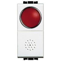 N4038R Выключатель 1-клавишный кнопочный BTicino LIVING LIGHT, скрытый монтаж, белый, N4038R