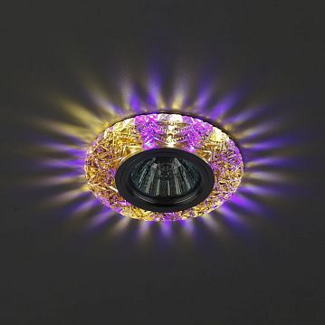 Б0019208 DK LD4 TEA/WH+PU Светильник ЭРА декор cо светодиодной подсветкой( белый+фиолетовый), чай (50/1400)  - фотография 2