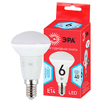 Б0050700 Лампочка светодиодная ЭРА RED LINE LED R50-6W-840-E14 R Е14 / E14 6 Вт рефлектор нейтральный белый свет