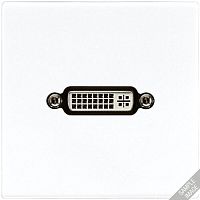 MALS1193 Розетка DVI Jung LS 990, скрытый монтаж, слоновая кость, MALS1193