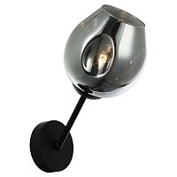Traube настенный светильник D260*W150*H290, 1*E27*40W, excluded; каркас черного цвета, серое зеркальное стекло, 2359-1W