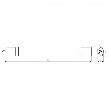 Б0041973 Линейный светодиодный светильник ЭРА SPP-3-20-4K-M 20Вт 4000К 1600Лм IP65 620х64 матовый  - фотография 5